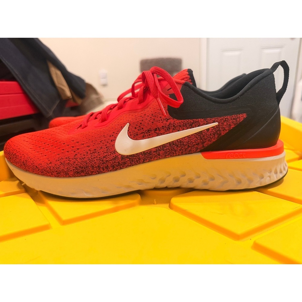 Nike Odyssey React Mens 15 Habanero Red Black Running Shoes AO9819-600